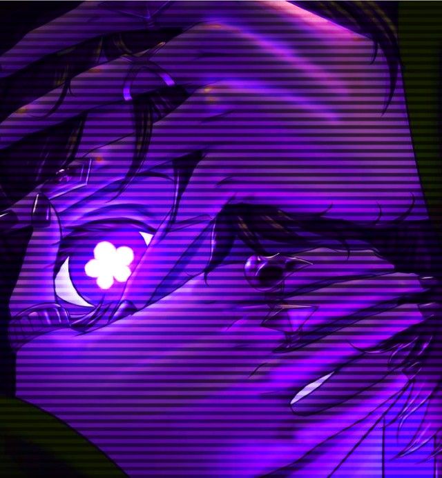 Beautiful dark purple anime pfp collection for your profile