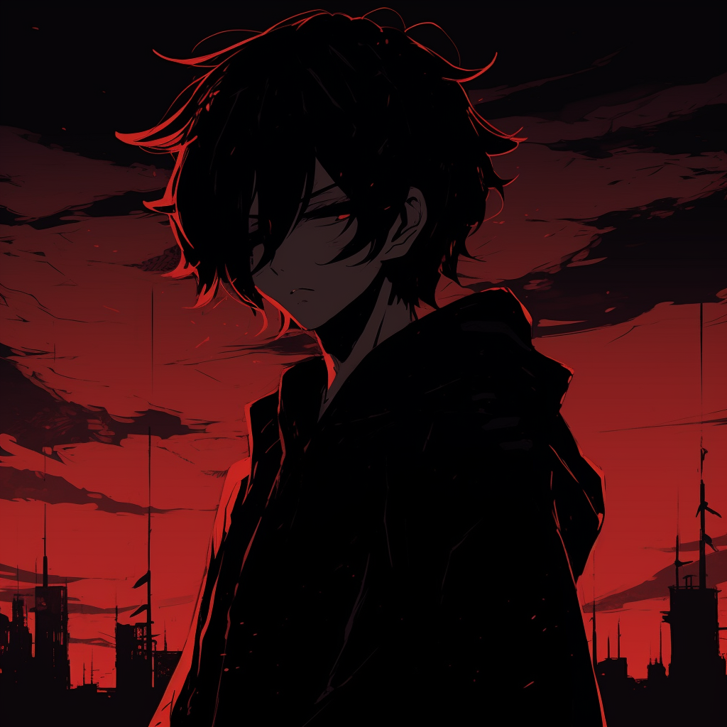 Dark red anime pfp: discover stunning icons for your profile